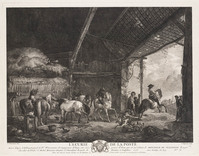 KG 13096
<br/>
De stal van de posterij.
<br/>
<em>Moyreau, Jean (1690-1762)</em>